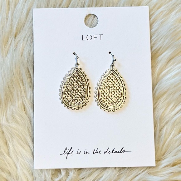 LOFT NWT Filigree drop earrings - Picture 1 of 3